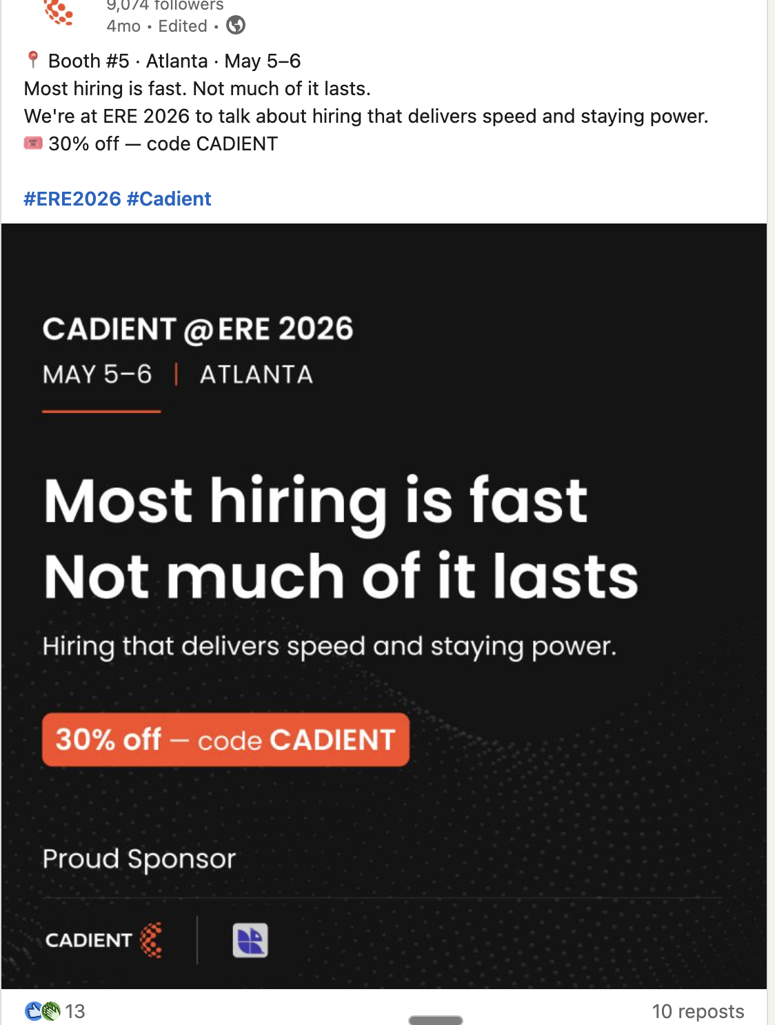 Cadient at ERE 2026 campaign creative