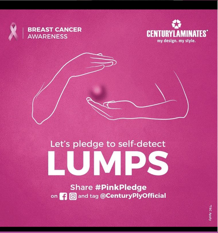 CenturyLaminates PinkPledge breast cancer awareness creative